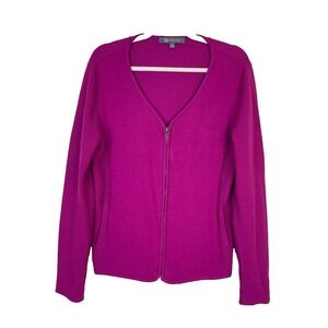 Title Nine Womens Full Zip Cardigan Sweater Cotton Long Sleeve Size L Preppy Top